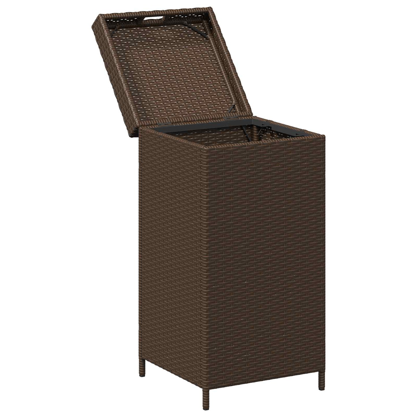 Außen-Mülltonne Braun 40 X 40 X 80 Cm Poly-Rattan