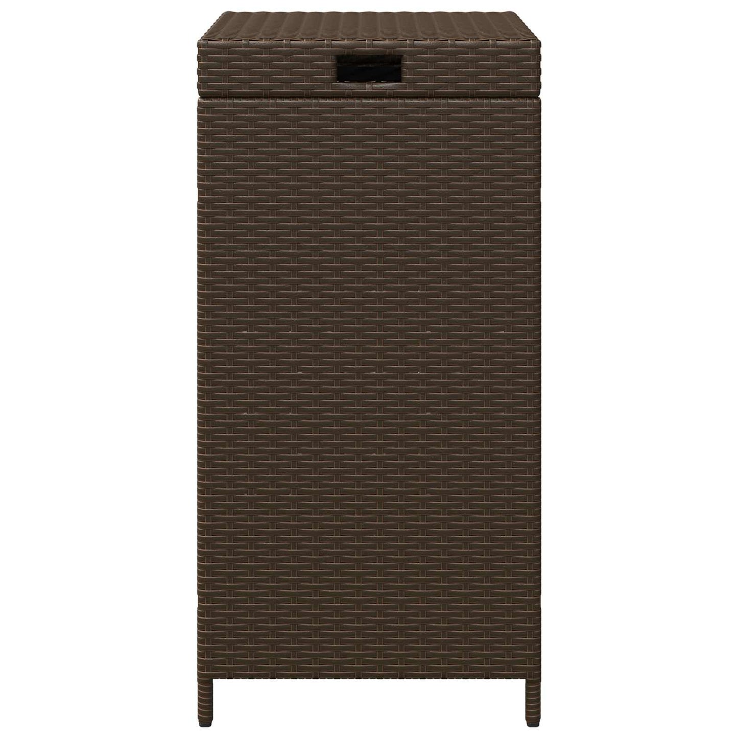 Außen-Mülltonne Braun 40 X 40 X 80 Cm Poly-Rattan