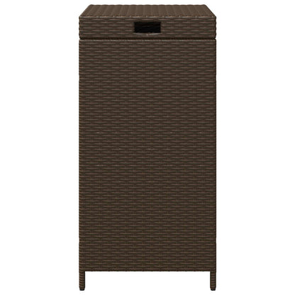 Außen-Mülltonne Braun 40 X 40 X 80 Cm Poly-Rattan