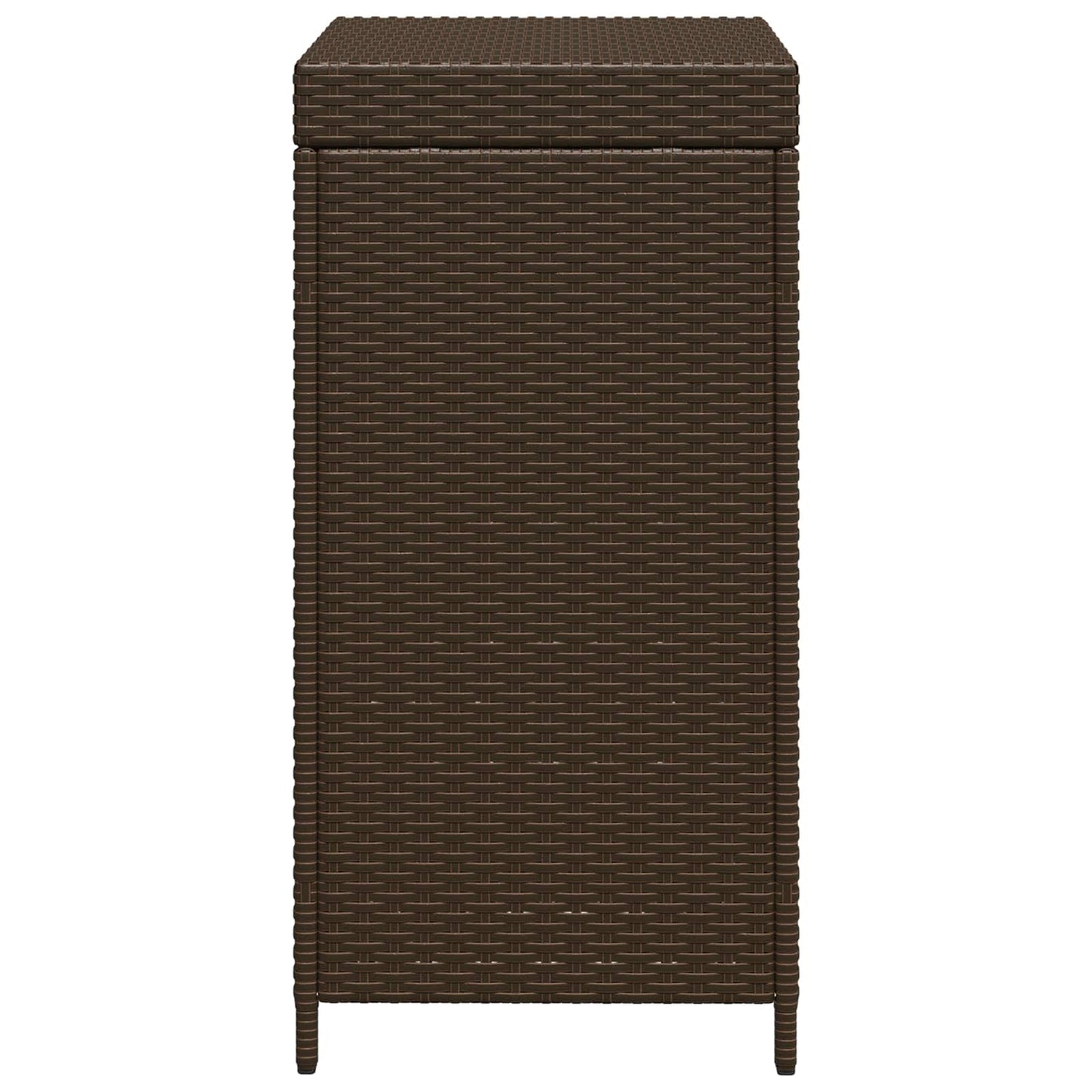 Außen-Mülltonne Braun 40 X 40 X 80 Cm Poly-Rattan