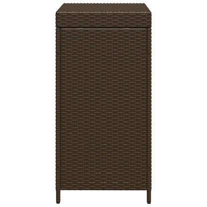 Außen-Mülltonne Braun 40 X 40 X 80 Cm Poly-Rattan