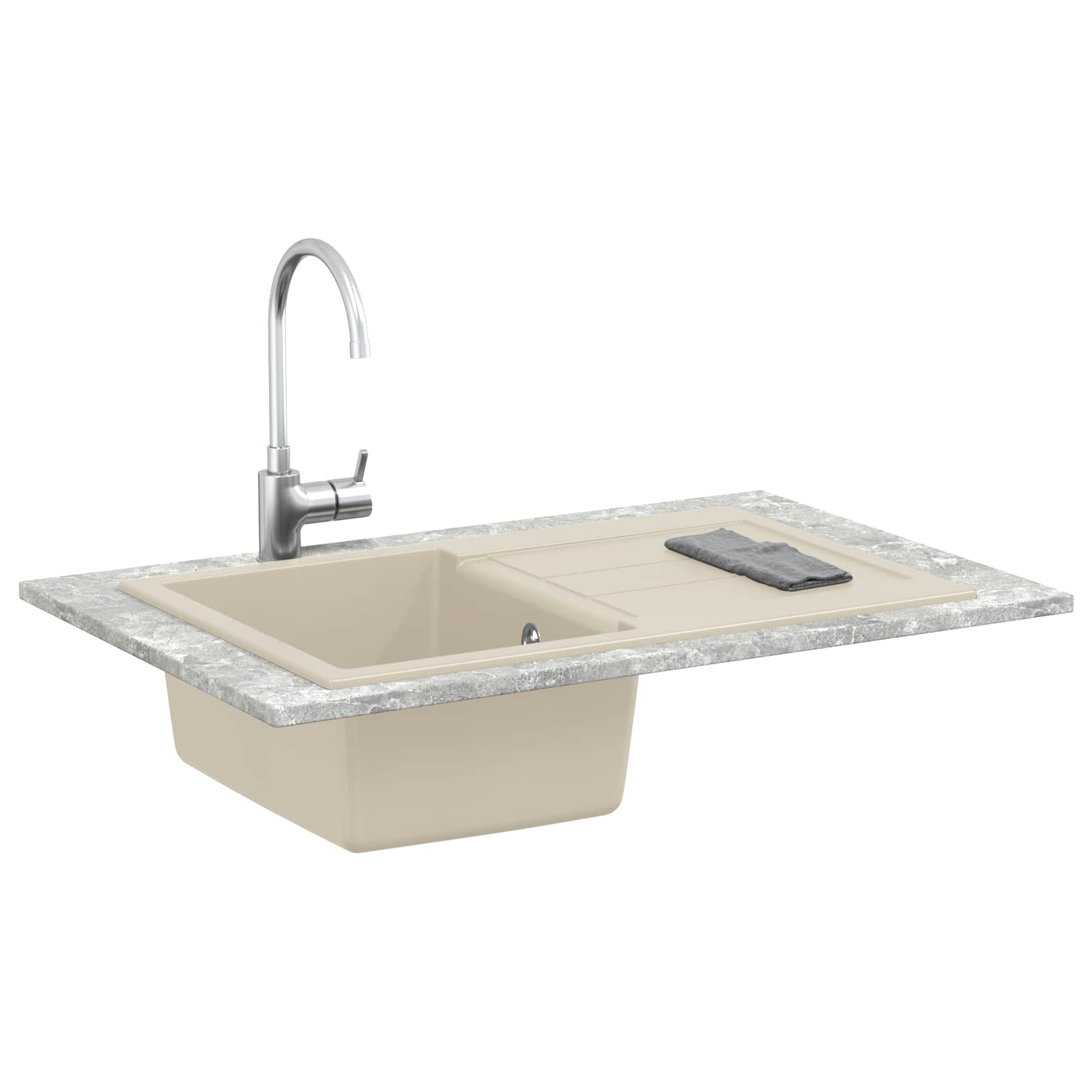 Waschbecken 780 X 500 Mm 80% Quarz Und 20% Harz