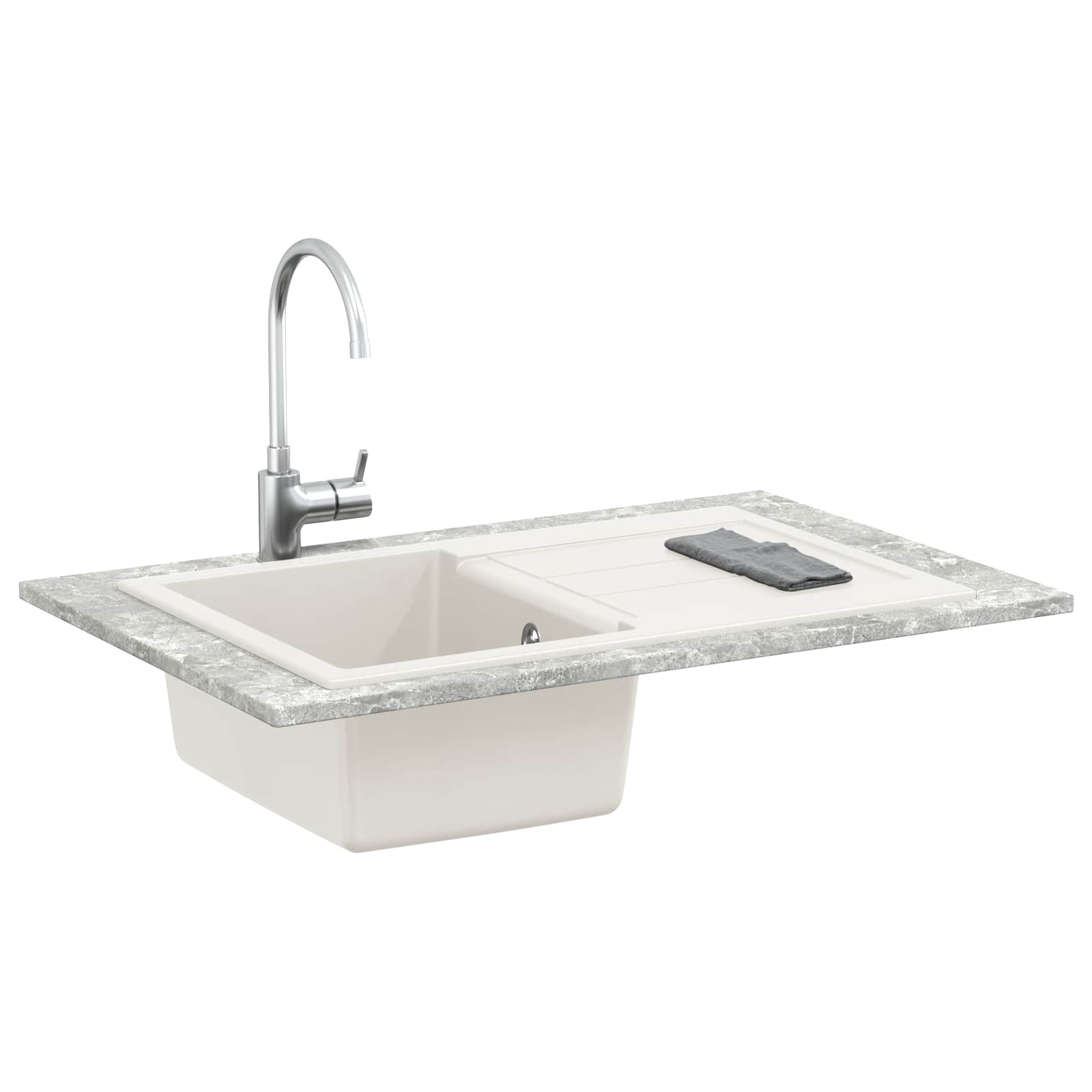 Waschbecken 780 X 500 Mm 80% Quarz Und 20% Harz
