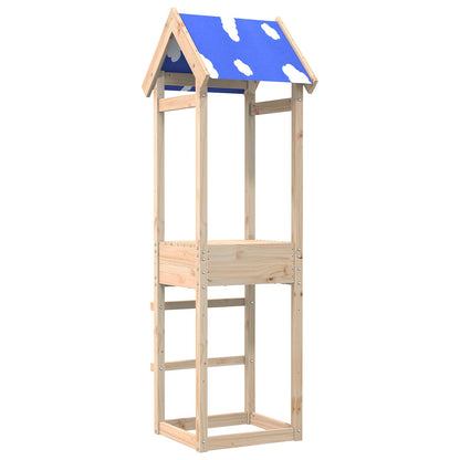 Spielturm Braun 52,5 X 46,5 X 195 Cm Massives Kiefernholz