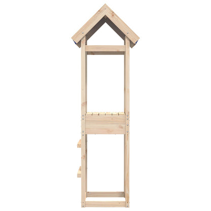 Spielturm Braun 52,5 X 46,5 X 195 Cm Massives Kiefernholz