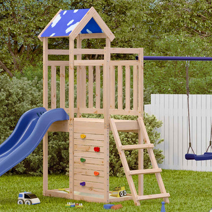 Spielturm Braun 110,5 X 52,5 X 215 Cm Massives Douglasienholz