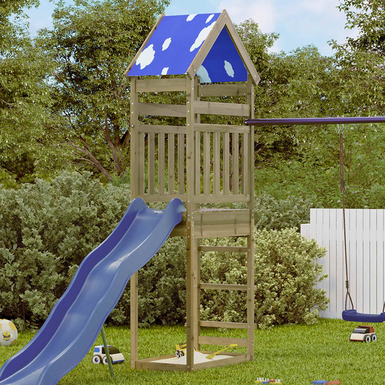 Spielturm Braun 52,5 X 85 X 265 Cm