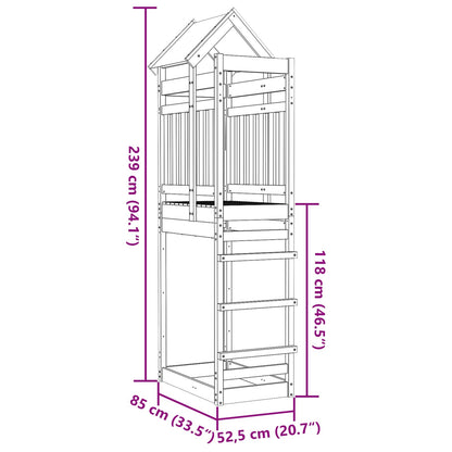 Spielturm Braun 52.5 X 85 X 239 Cm