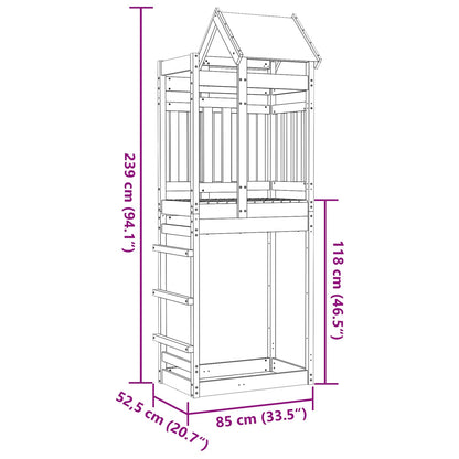 Spielturm Braun 85 X 52,5 X 239 Cm