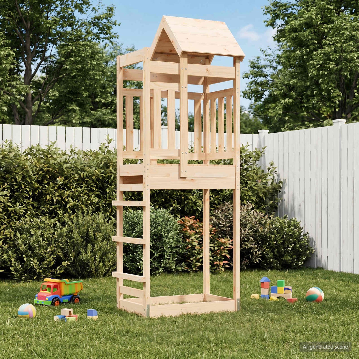 Spielturm Braun 52,5 X 85 X 238 Cm Massives Douglasienholz