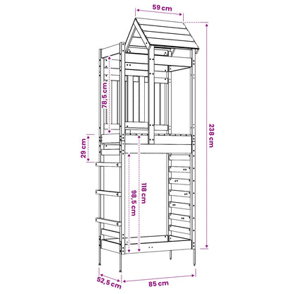 Spielturm Braun 52,5 X 85 X 238 Cm