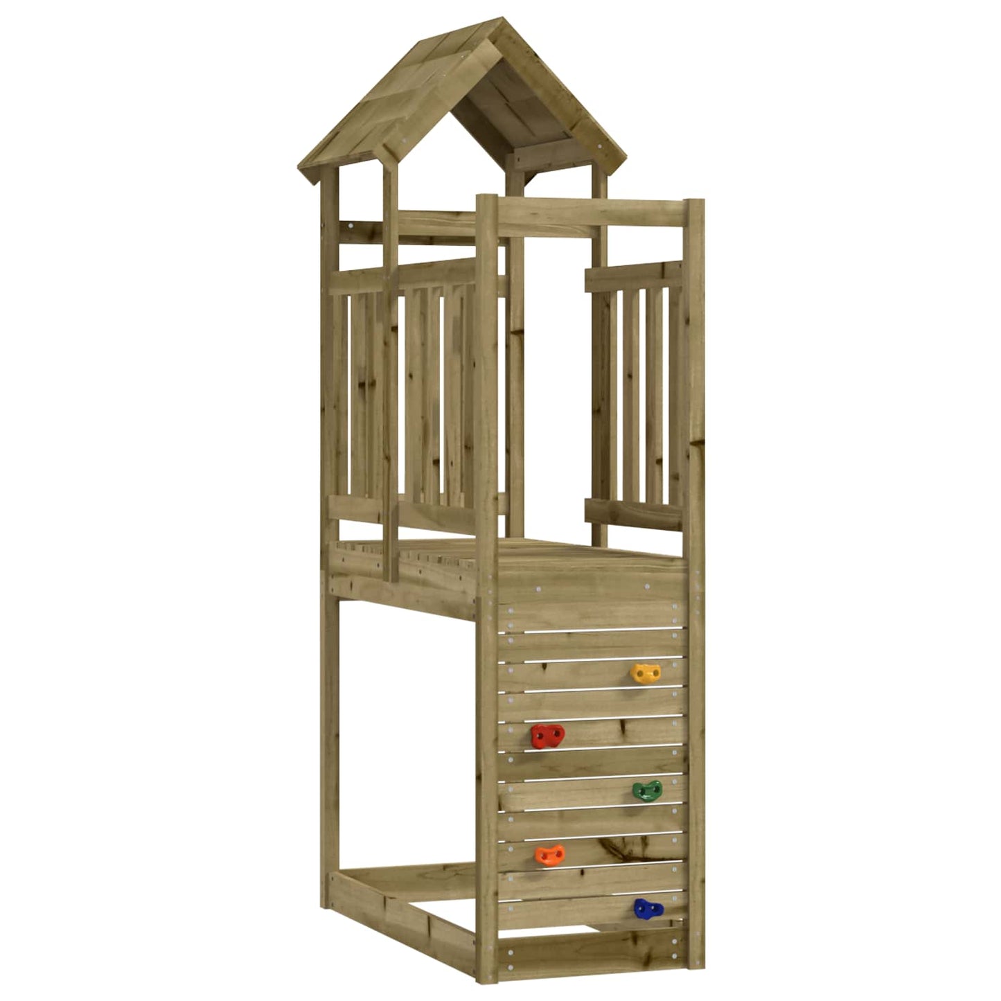 Spielturm Mit Kletterwand 53X110,5X214 Cm Holz Imprägniert