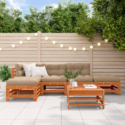 6-Tlg. Garten-Lounge-Set Massivholz Douglasie