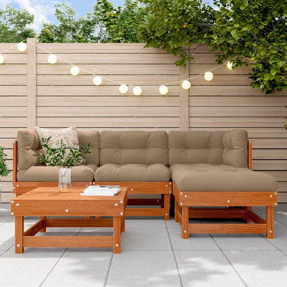5-Tlg. Garten-Lounge-Set Massivholz Kiefer