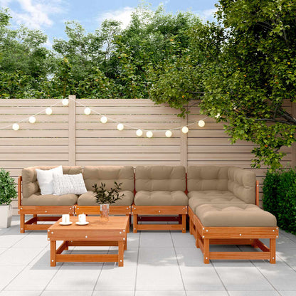 7-Tlg. Garten-Lounge-Set Massivholz Kiefer
