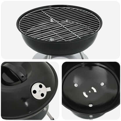Holzkohlegrill Schwarz 36,5 X 36,5 X 40 Cm
