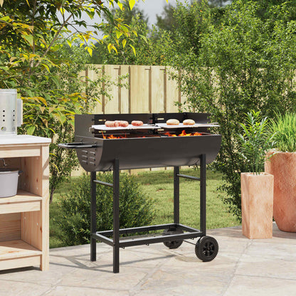 Holzkohlegrill 96,5 X 42,5 X 88,5 Cm Schwarz