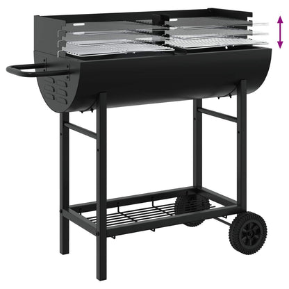 Holzkohlegrill 96,5 X 42,5 X 88,5 Cm Schwarz