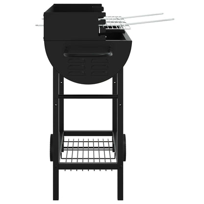 Holzkohlegrill 96,5 X 42,5 X 88,5 Cm Schwarz