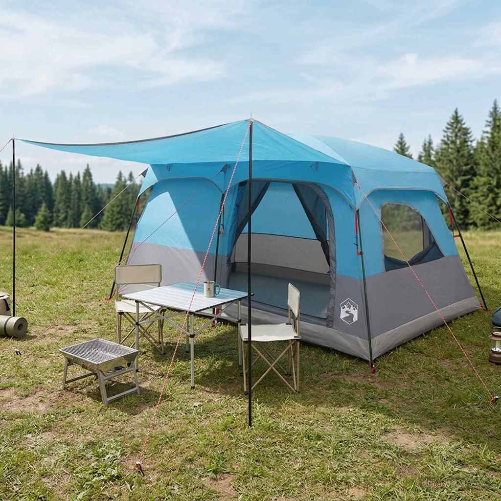 Familienzelt 420 X 305 X 200 Cm Polyester Und Stahl