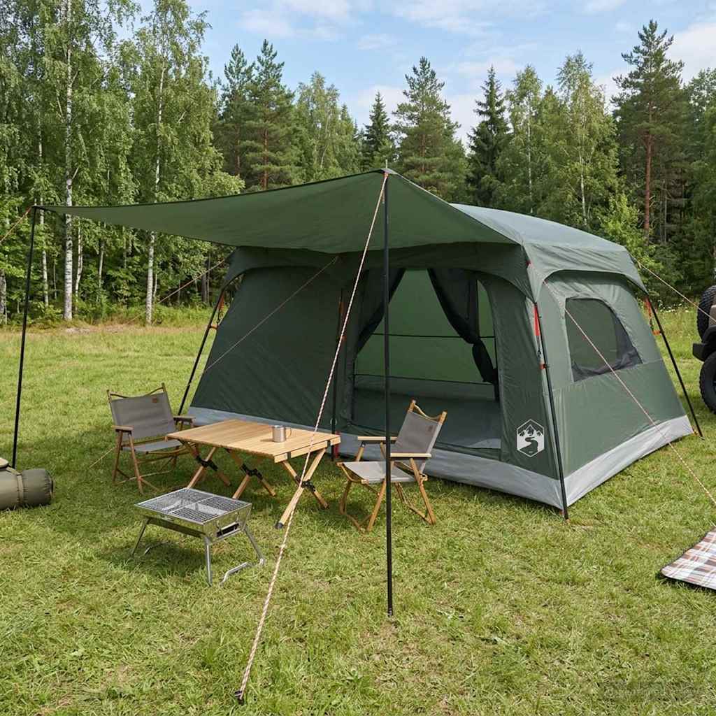 Familienzelt 420 X 305 X 200 Cm Polyester Und Stahl