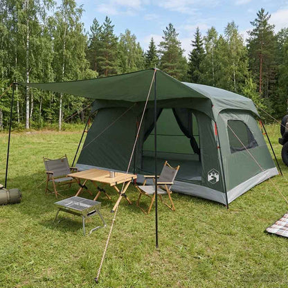 Familienzelt 420 X 305 X 200 Cm Polyester Und Stahl
