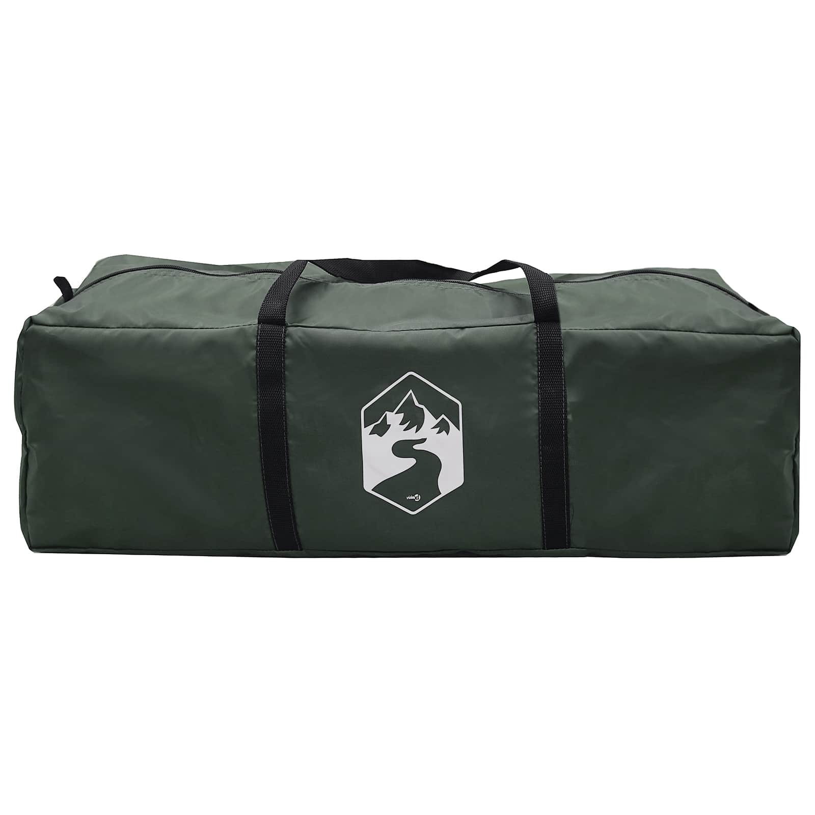 Hütten-Zelt Mit Dach Olivegrün 400 X 210 X 180 Cm Polyester