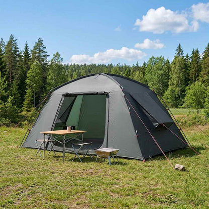 Hütten-Zelt Mit Dach Olivegrün 400 X 210 X 180 Cm Polyester