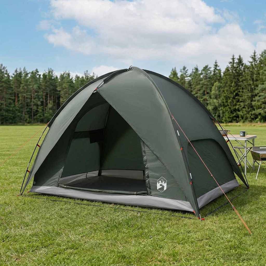 Campingzelt Mit Regenhaube Wasserdicht Kuppel Olive Grün