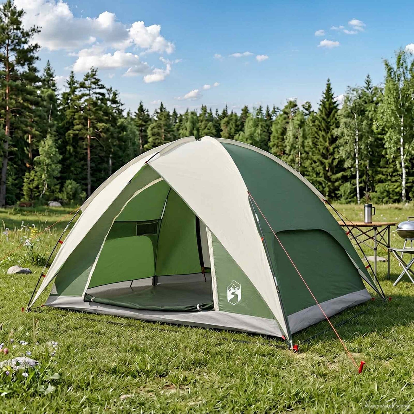 Campingzelt Mit Regenhaube Wasserdicht Kuppel Olive Grün