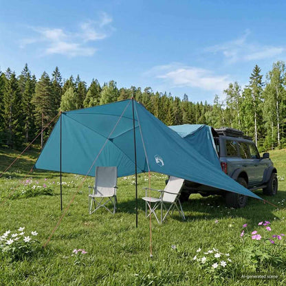 Autozelt 350 X 250 Cm Polyester Und Stahl