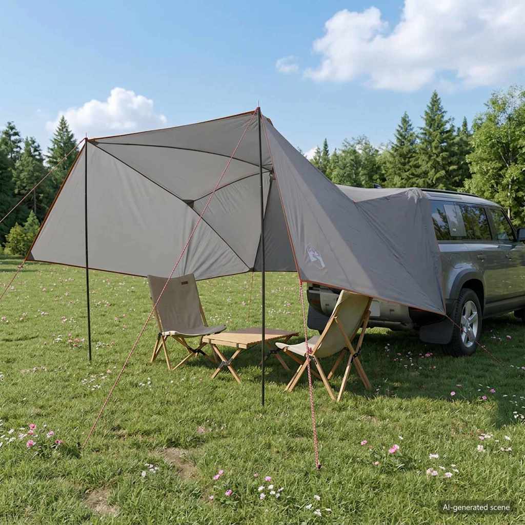 Autozelt 350 X 250 Cm Polyester Und Stahl