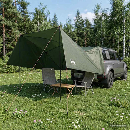 Autozelt 350 X 250 Cm Polyester Und Stahl
