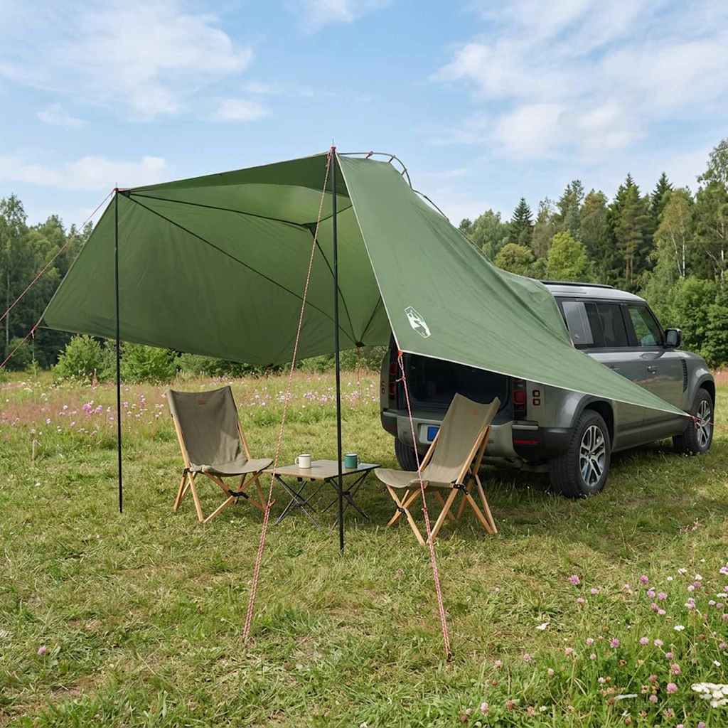 Autozelt 350 X 250 Cm Polyester Und Stahl