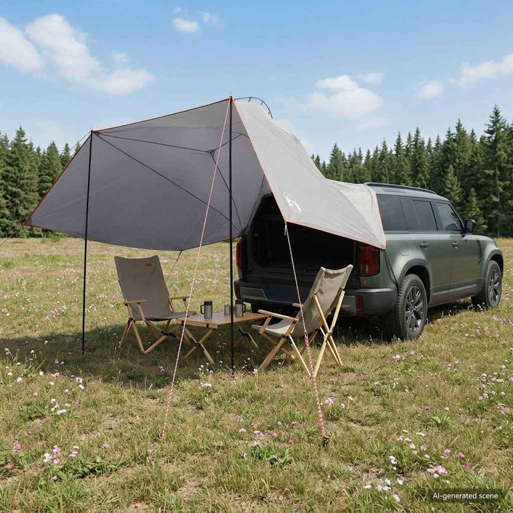 Autozelt 350 X 250 Cm Polyester Und Stahl