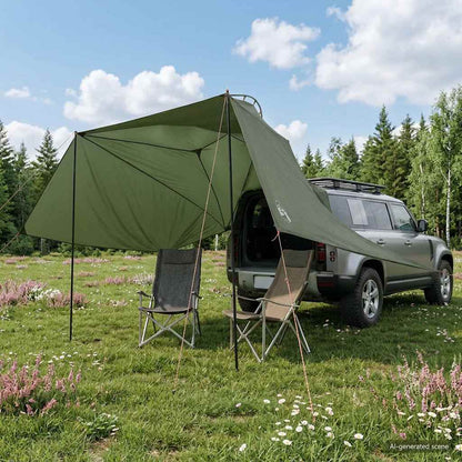 Autozelt 350 X 250 Cm Polyester Und Stahl
