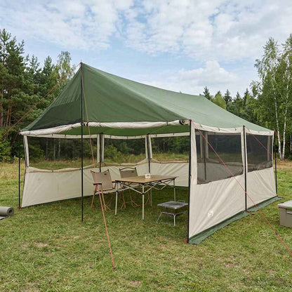Familienzelt Braun Grau 600 X 400 X 268 Cm Polyester Und Stahl