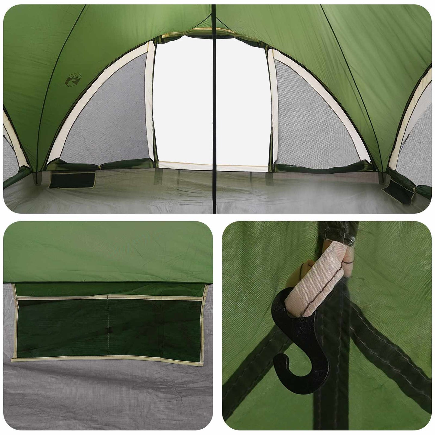 Tipi Zelt Mit Dach 18-Personen Polyester Und Stahl