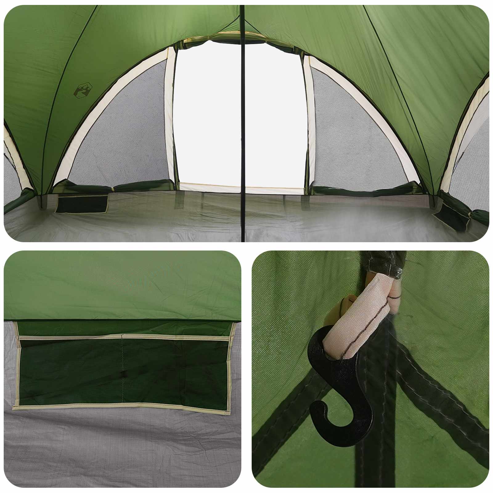 Tipi Zelt Mit Dach 18-Personen Polyester Und Stahl