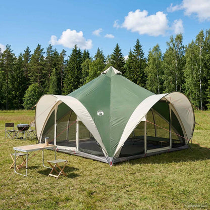 Tipi Zelt Mit Dach 18-Personen Polyester Und Stahl