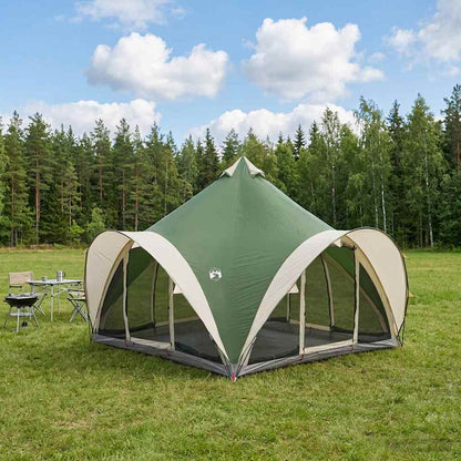 Tipi Zelt Mit Dach 6-Personen Polyester Und Stahl