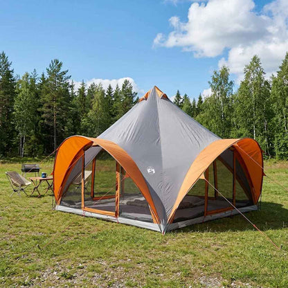 Tipi Zelt Mit Dach 6-Personen Polyester Und Stahl
