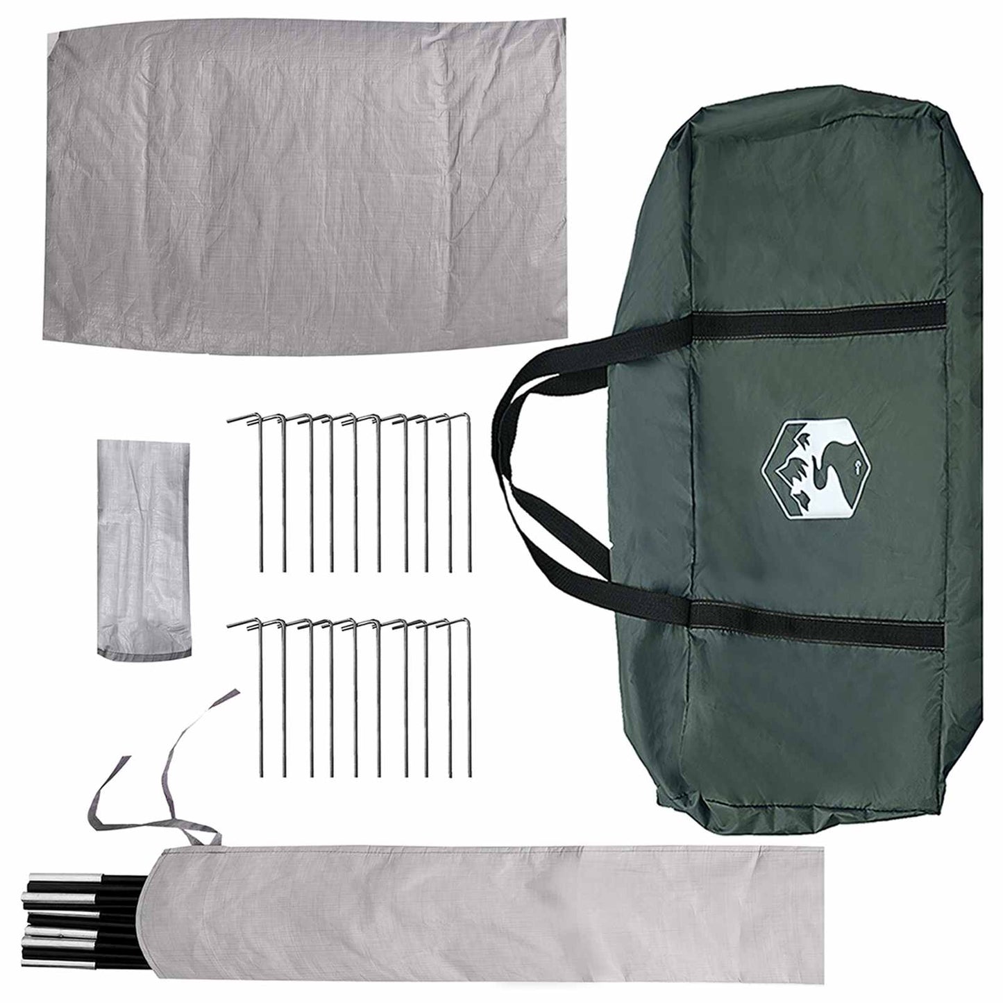 Tipi Zelt Mit Dach 6-Personen Polyester Und Stahl