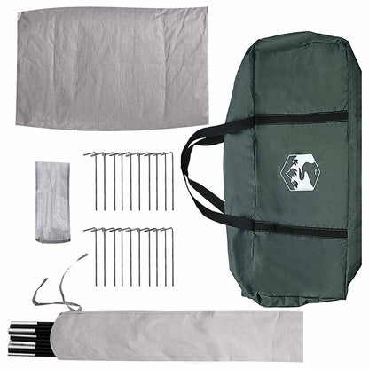 Tipi Zelt Mit Dach 6-Personen Polyester Und Stahl