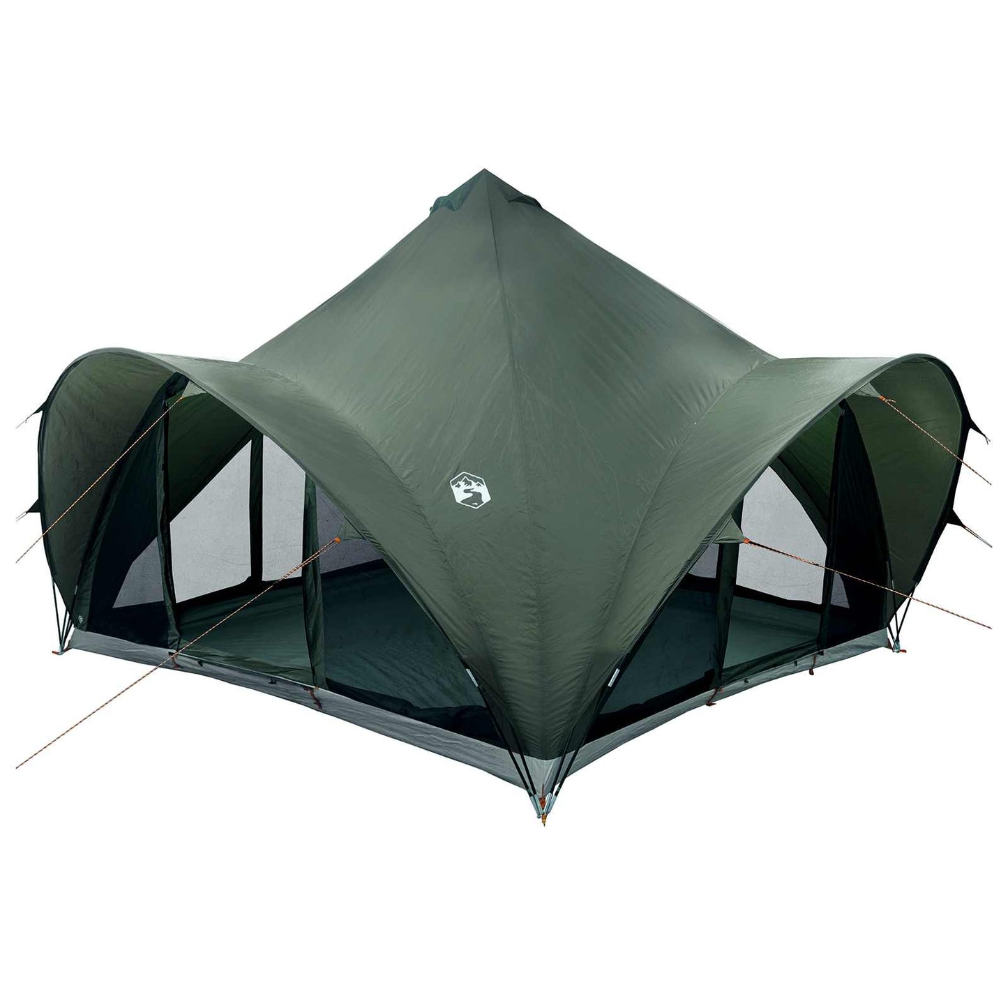 Tipi Zelt Mit Dach 6-Personen Polyester Und Stahl