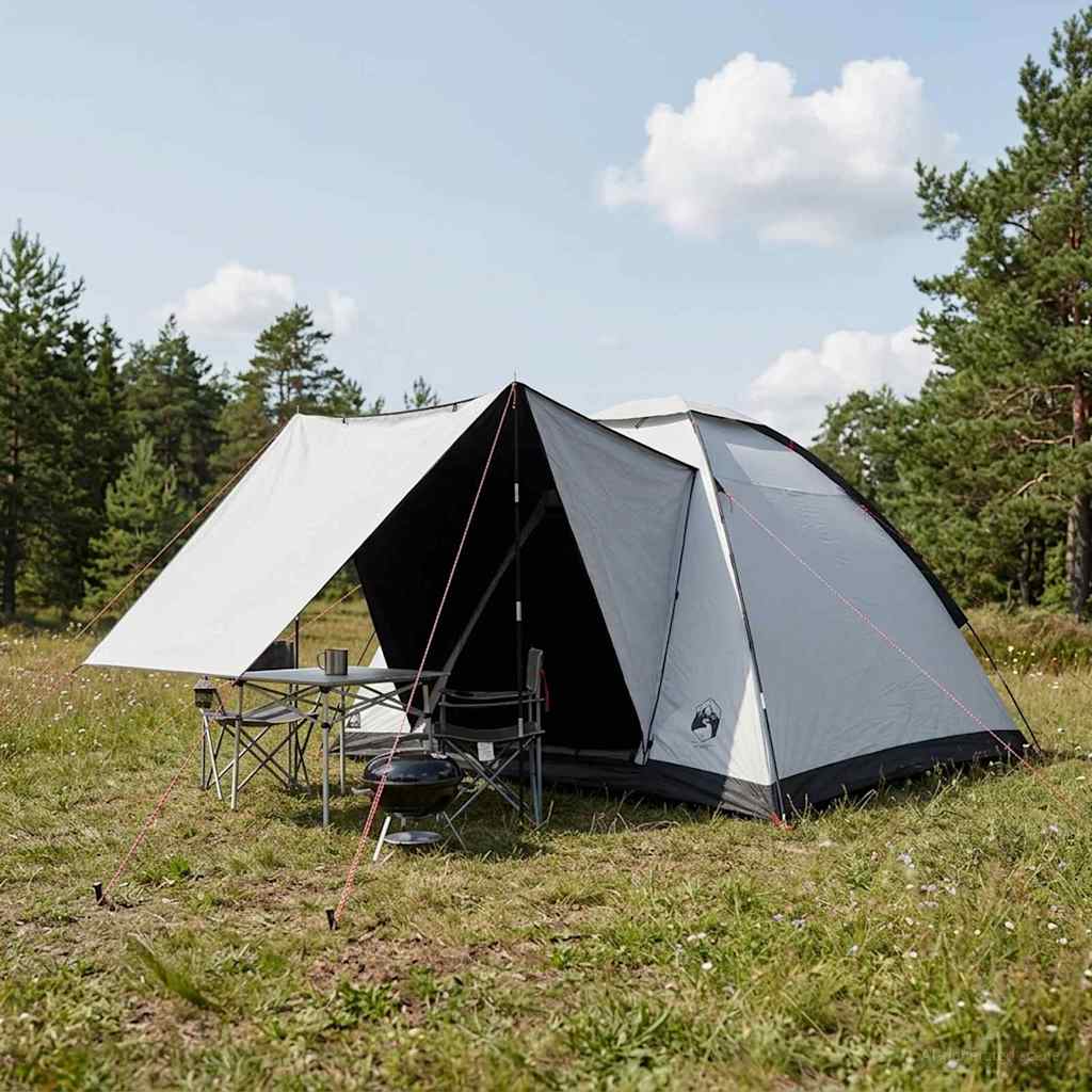 Campingzelt Mit Dach Weiß Blackout 335 X 275 X 180 Cm