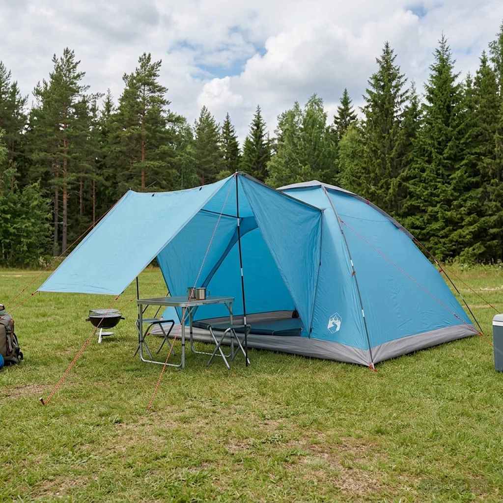Campingzelt Mit Dach Weiß Blackout 335 X 275 X 180 Cm