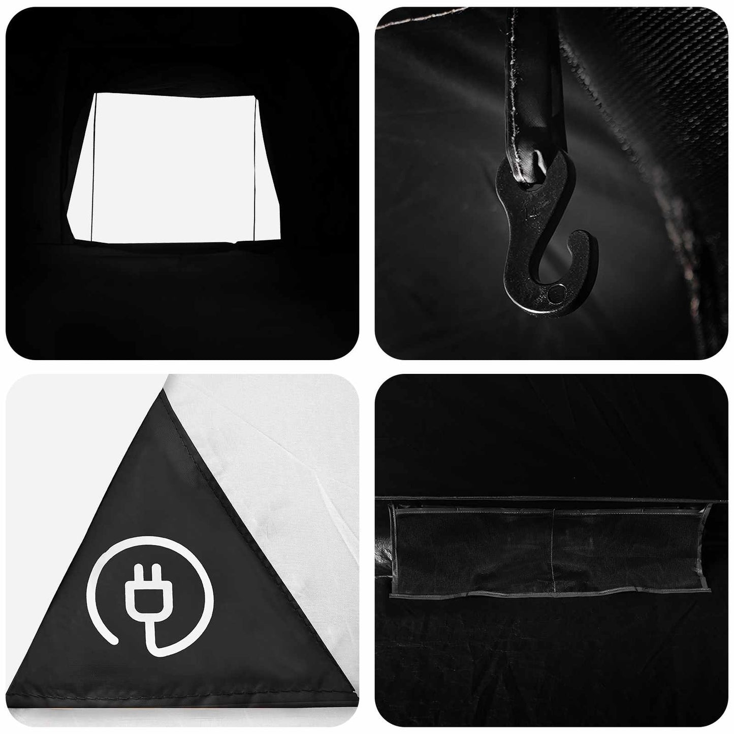 Campingzelt Mit Dach Weiß Blackout 335 X 275 X 180 Cm