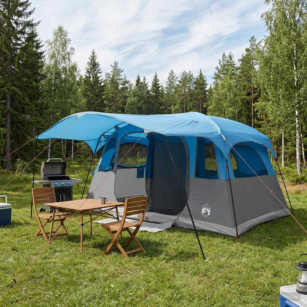 Tunnelzelt 366 X 244 X 198 Cm Polyester Und Stahl