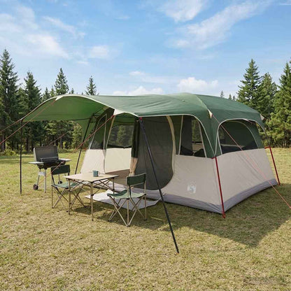 Tunnelzelt 366 X 244 X 198 Cm Polyester Und Stahl
